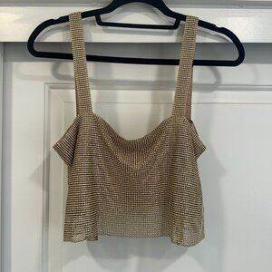SNDYS AUDRINA TOP // GOLD